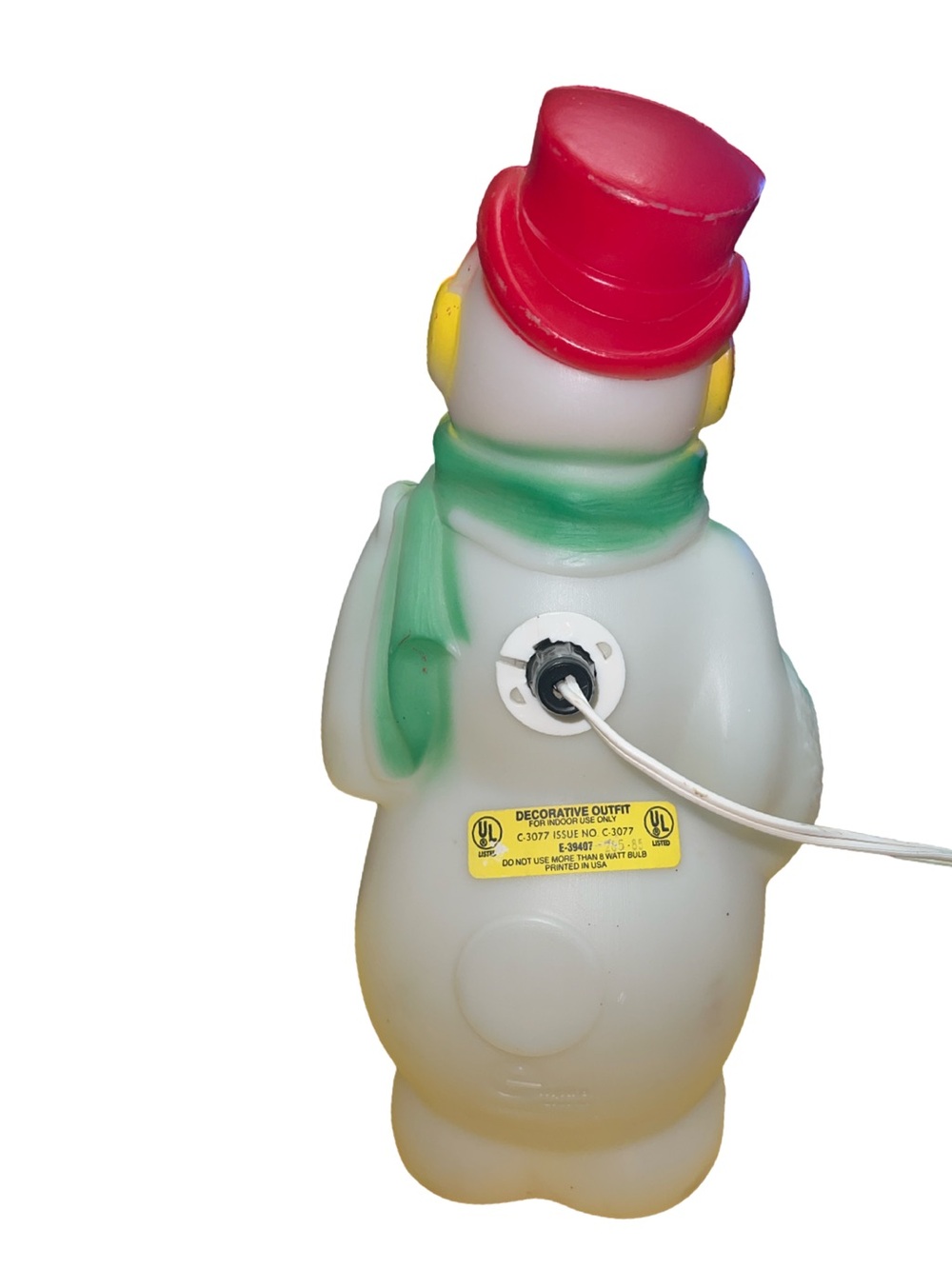 Vintage Christmas Empire Blow Mold Tabletop Snowman Light Up Decoration 13" - Picture 3 of 4